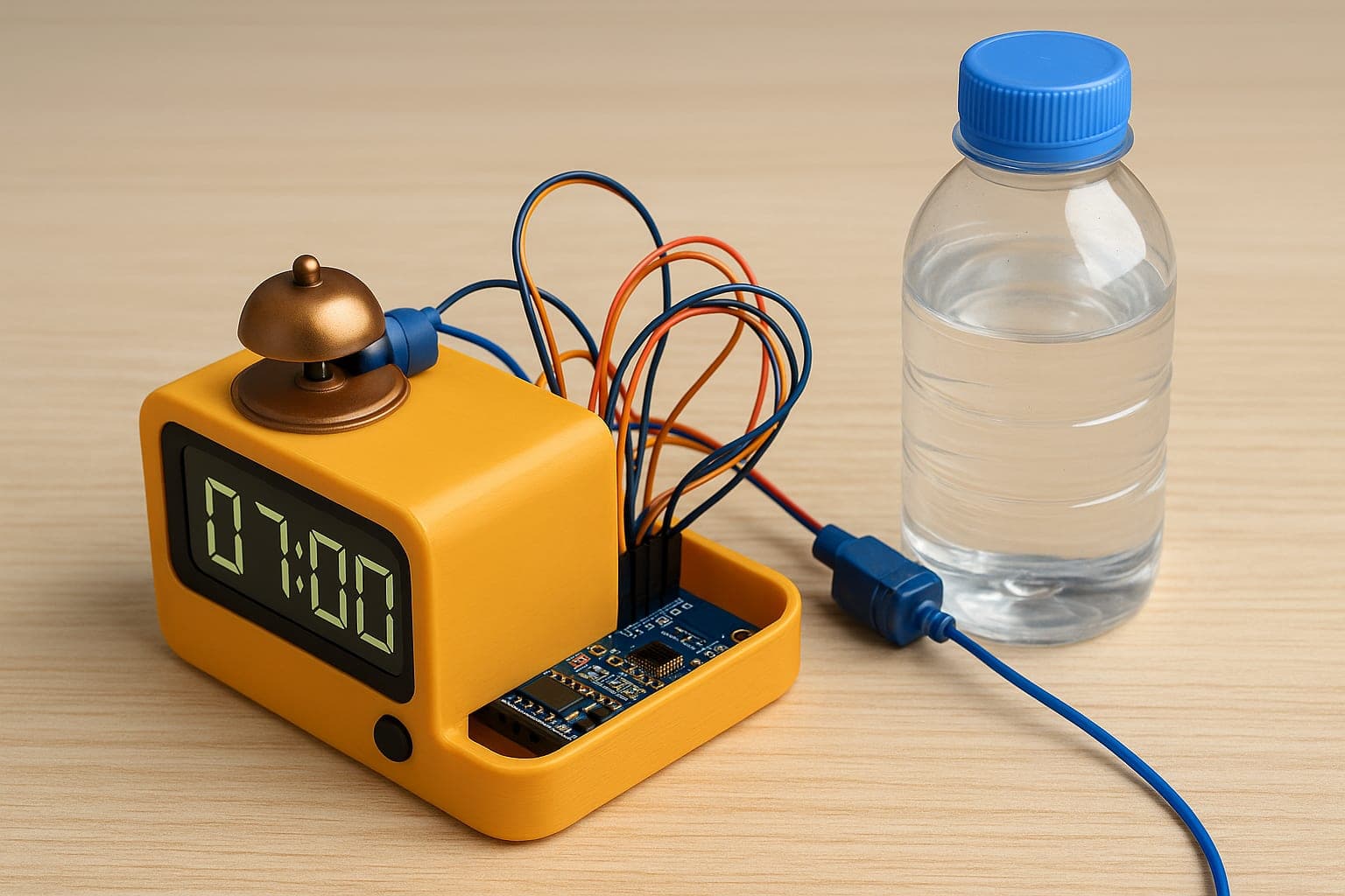 Water-Spray Alarm Clock